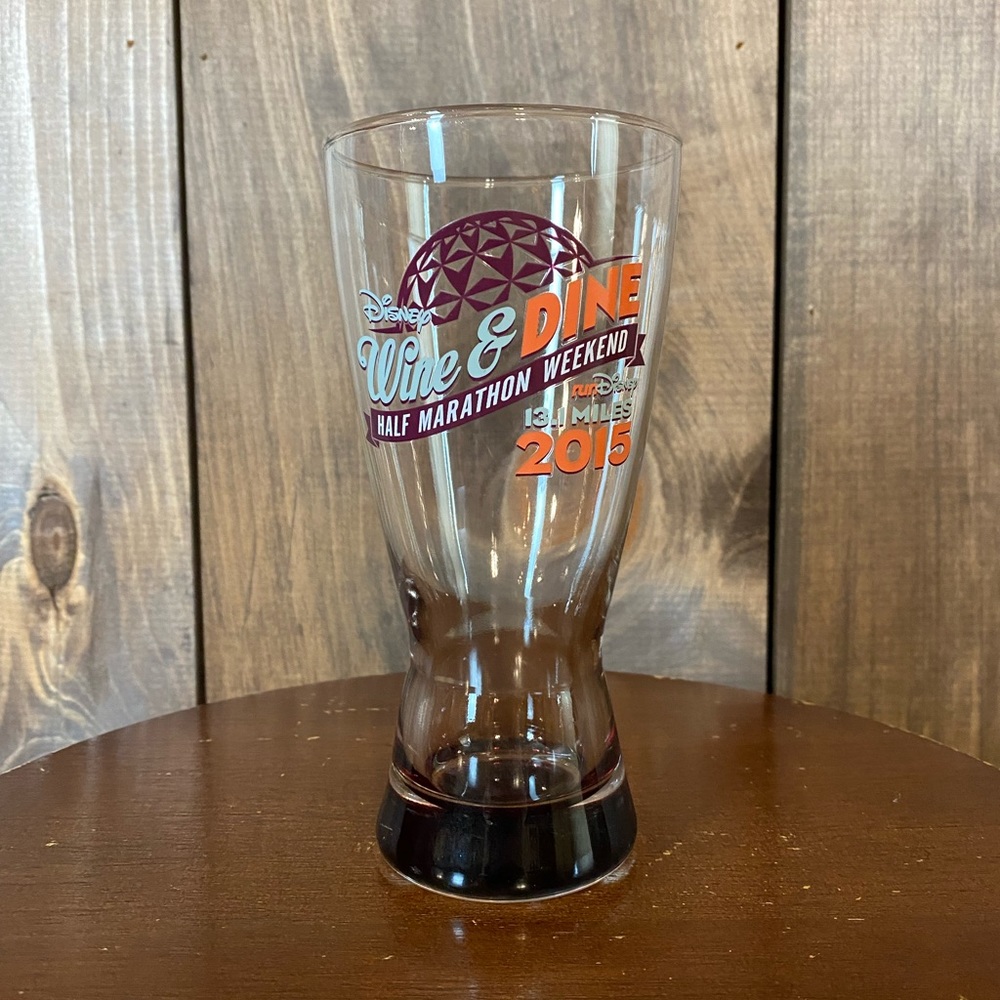 runDisney 2015 Wine & Dine Half Marathon Weekend Beer Glass.